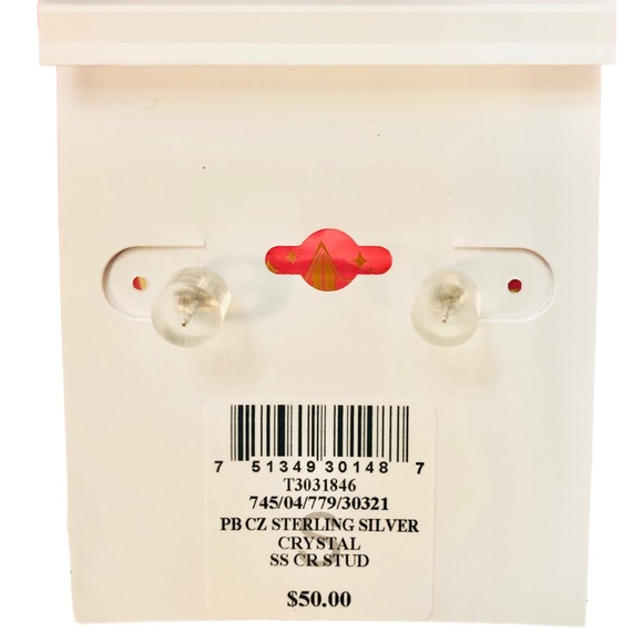 Giani Bernini Crystal Sterling Silver Pineapple Stud Earring NEW - Picture 2 of 2